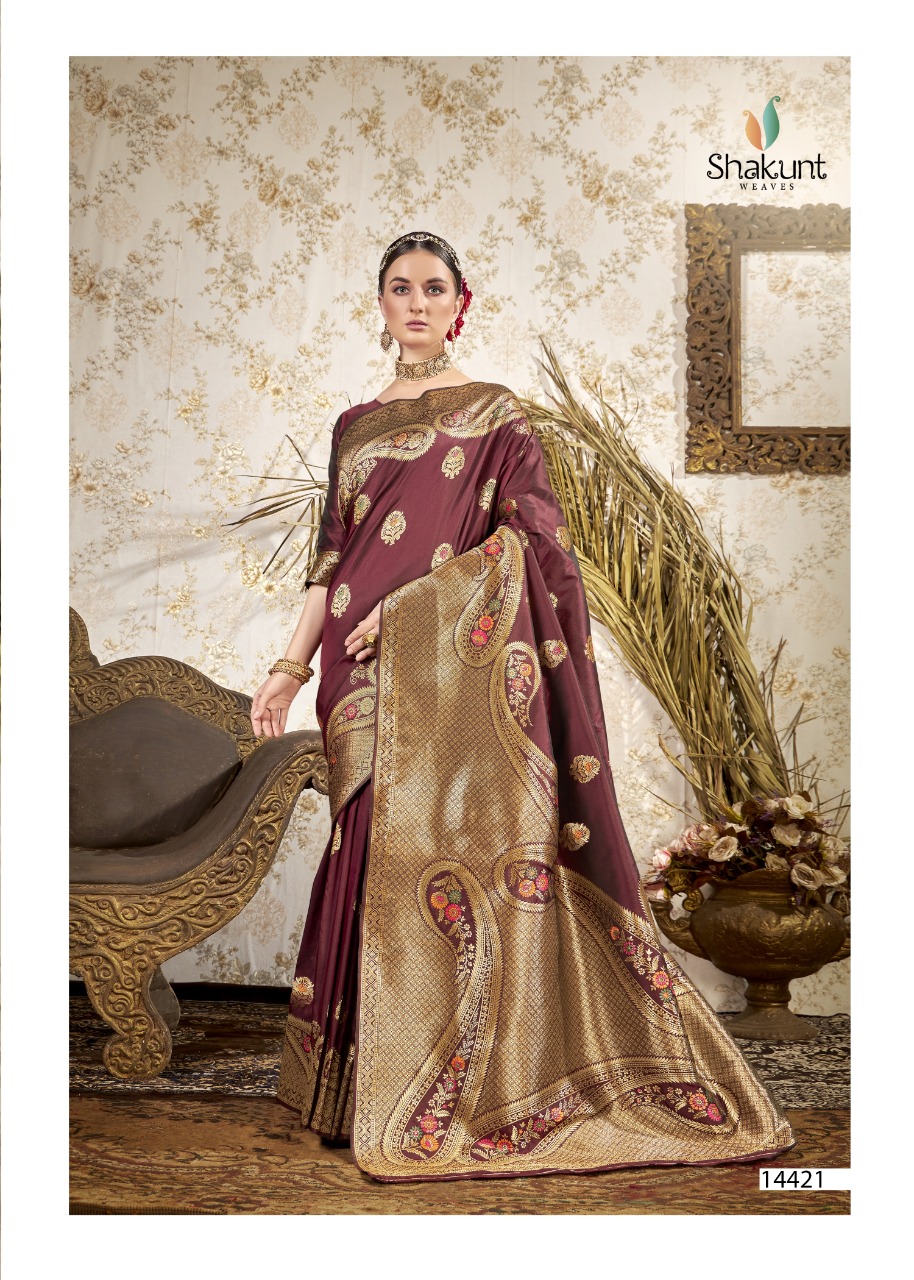 shakunt weaves arunita silk gorgeous look saree catalog