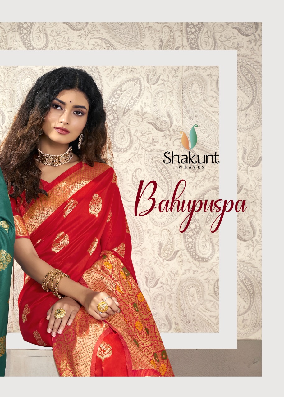 shakunt weaves bahupuspa silk gorgeous look saree catalog