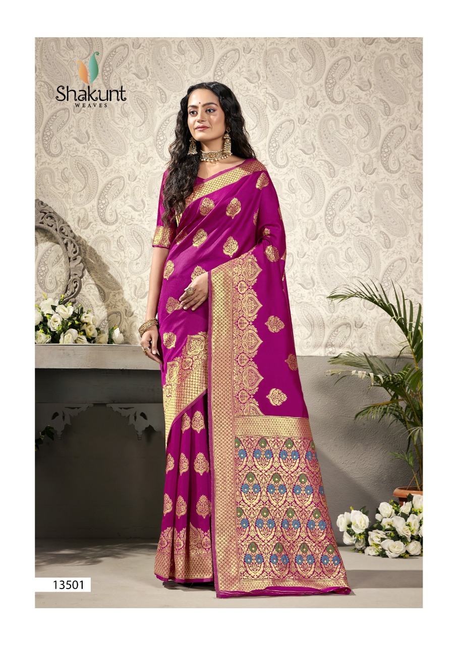 shakunt weaves bahupuspa silk gorgeous look saree catalog