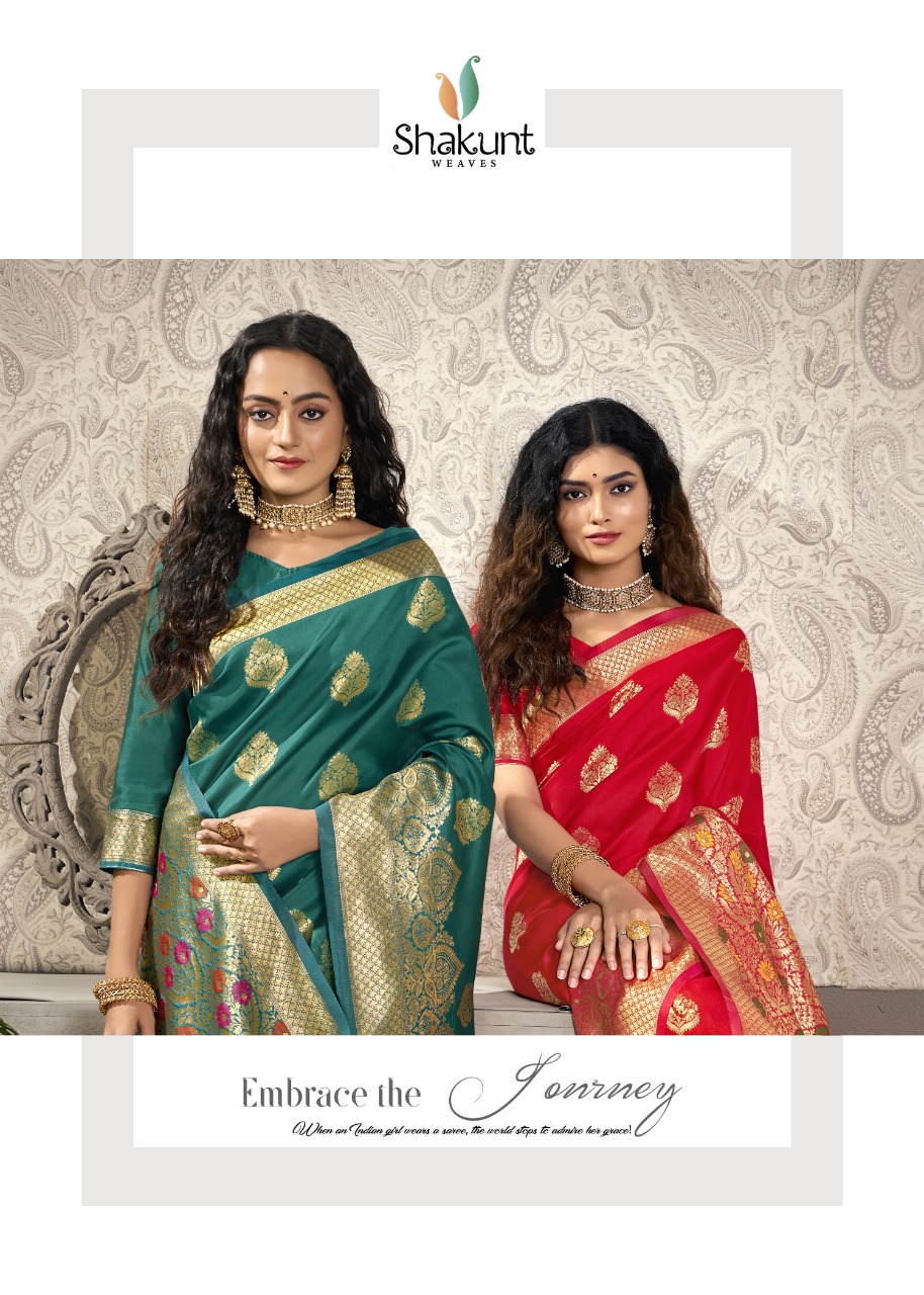 shakunt weaves bahupuspa silk gorgeous look saree catalog