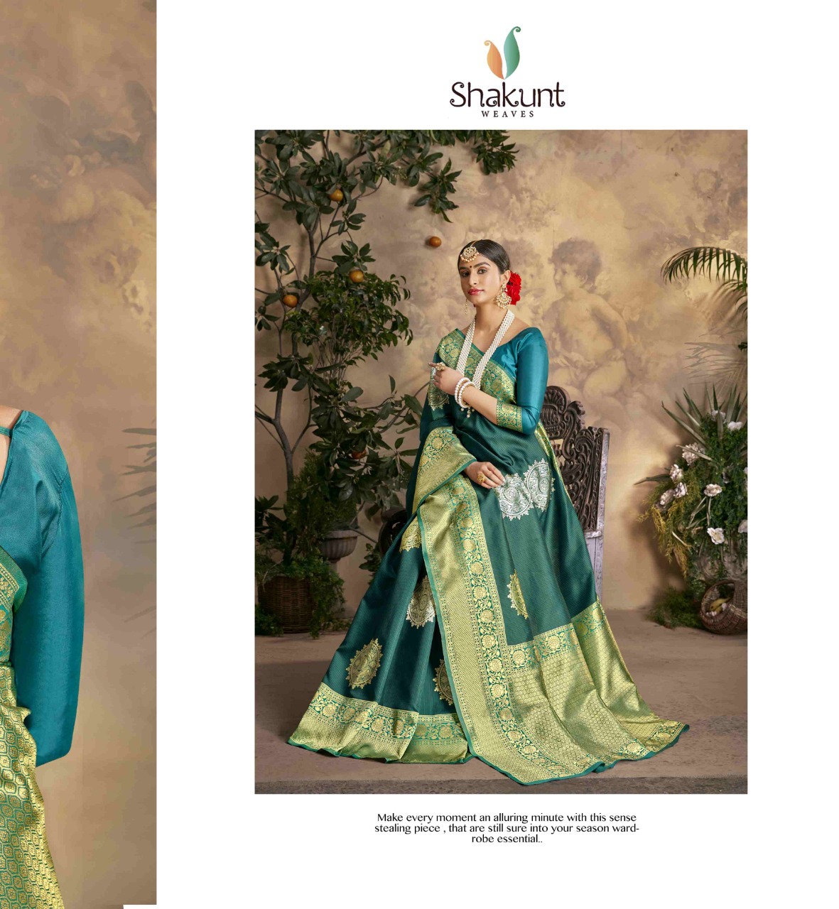 shakunt weaves gajgamini silk regal look saree catalog