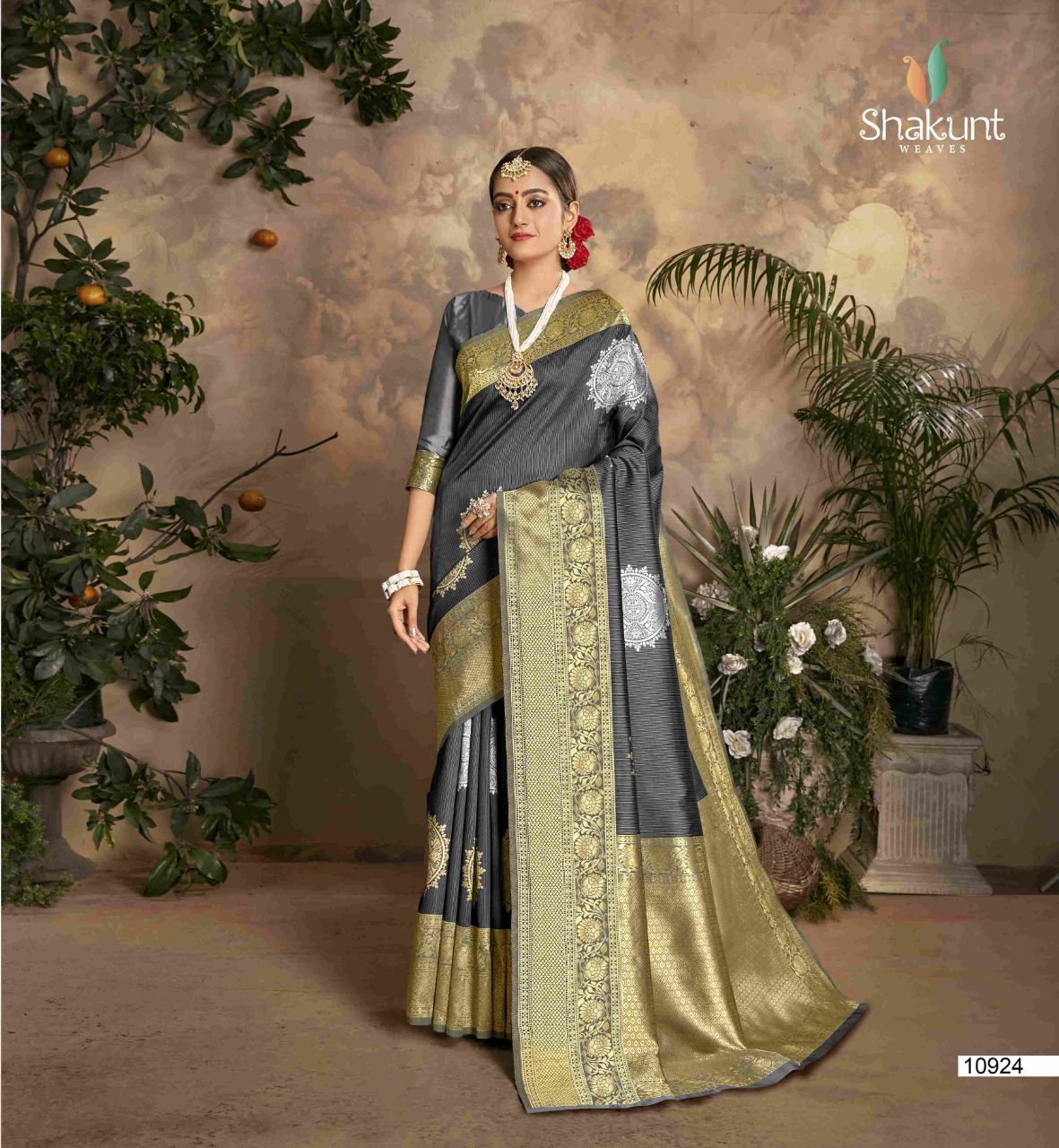 shakunt weaves gajgamini silk regal look saree catalog