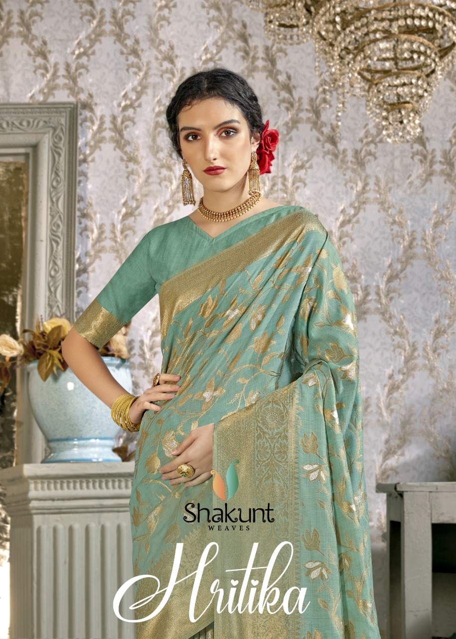 shakunt weaves hritika cotton gorgeous look saree catalog