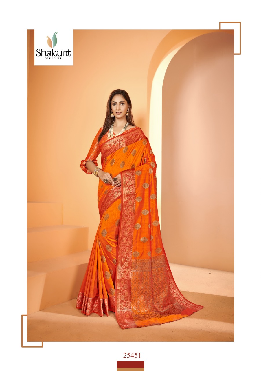 shakunt weaves meena lochan silk regal look saree catalog