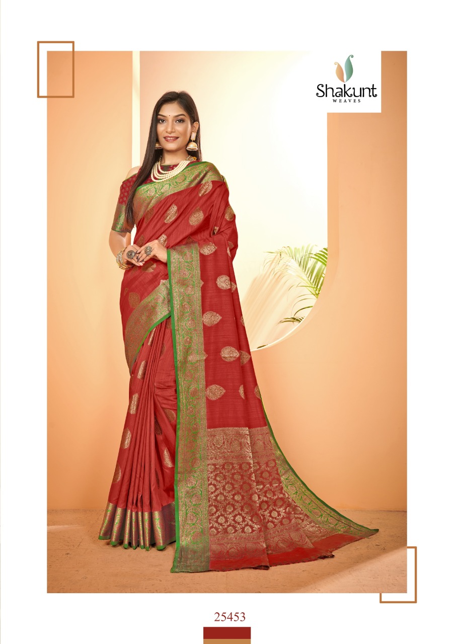 shakunt weaves meena lochan silk regal look saree catalog