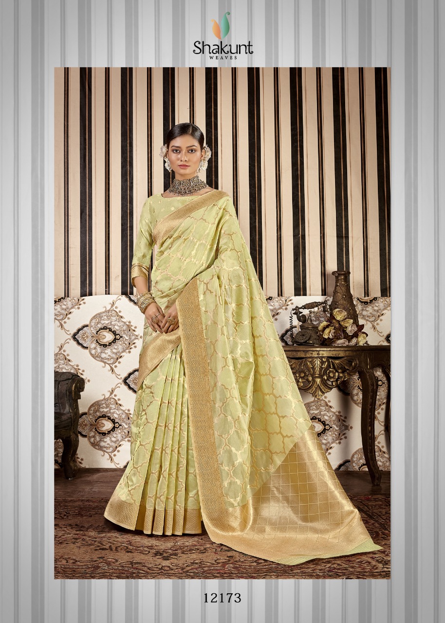 shakunt weaves rolex organza gorgeous look saree catalog