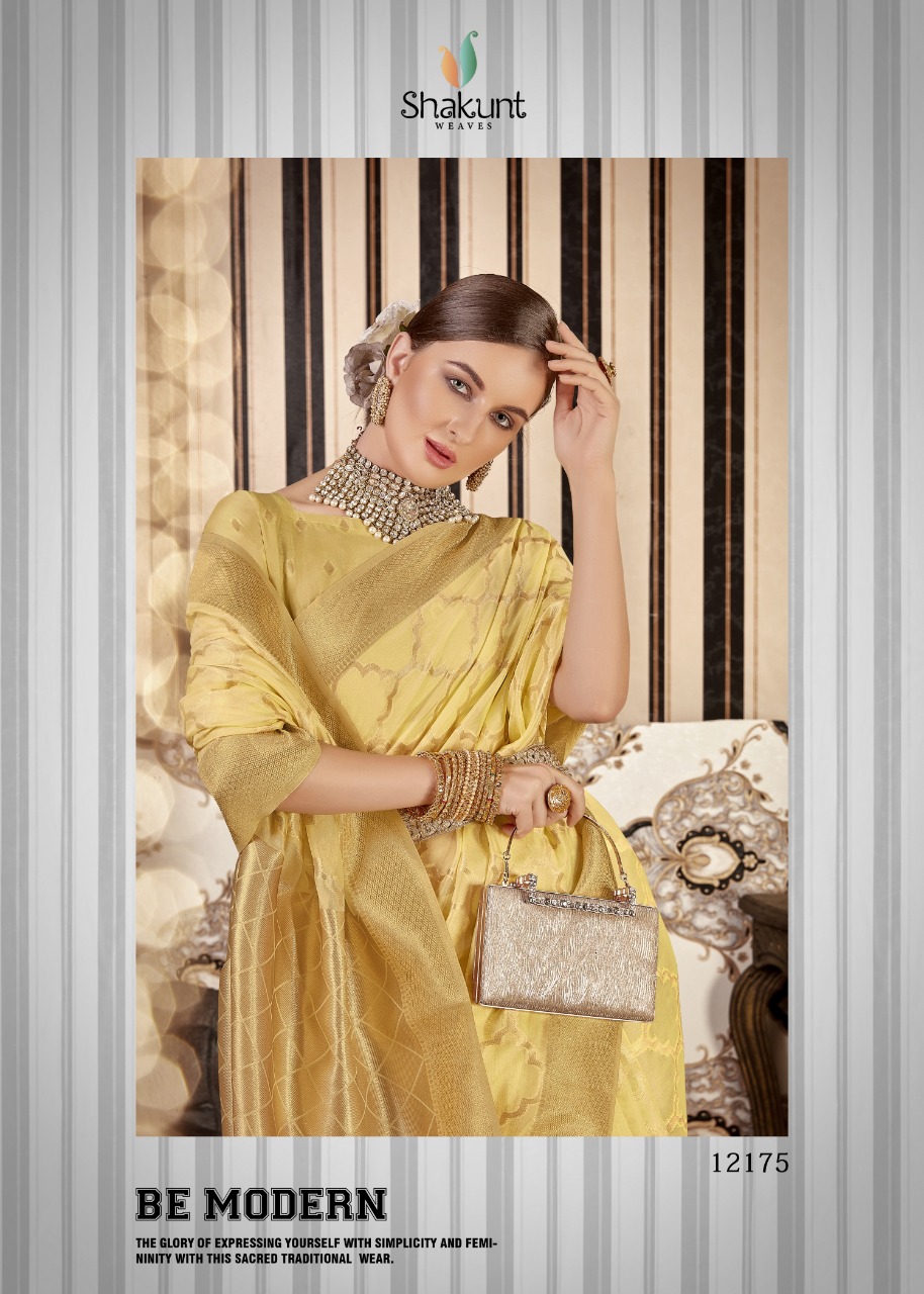 shakunt weaves rolex organza gorgeous look saree catalog