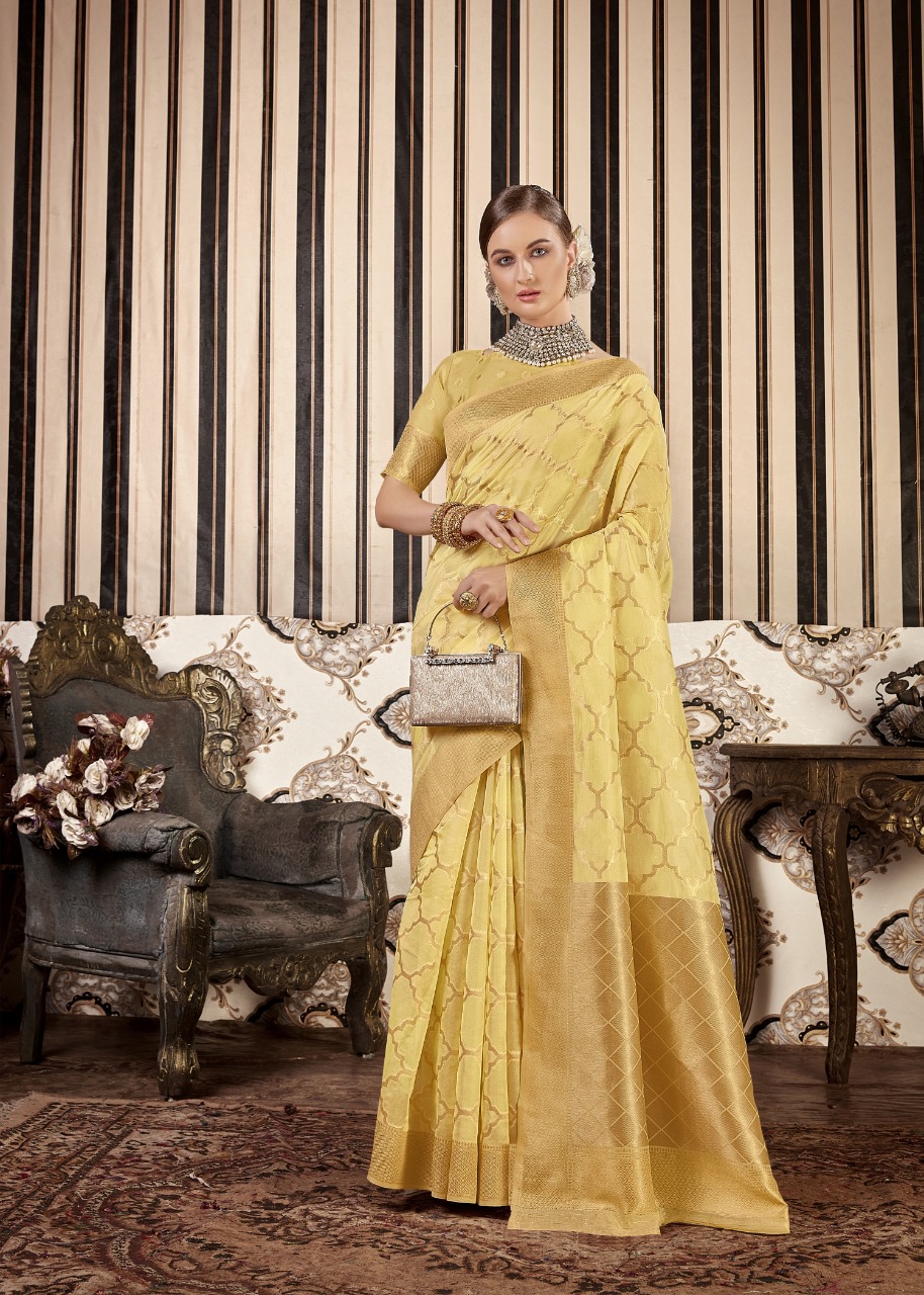 shakunt weaves rolex organza gorgeous look saree catalog