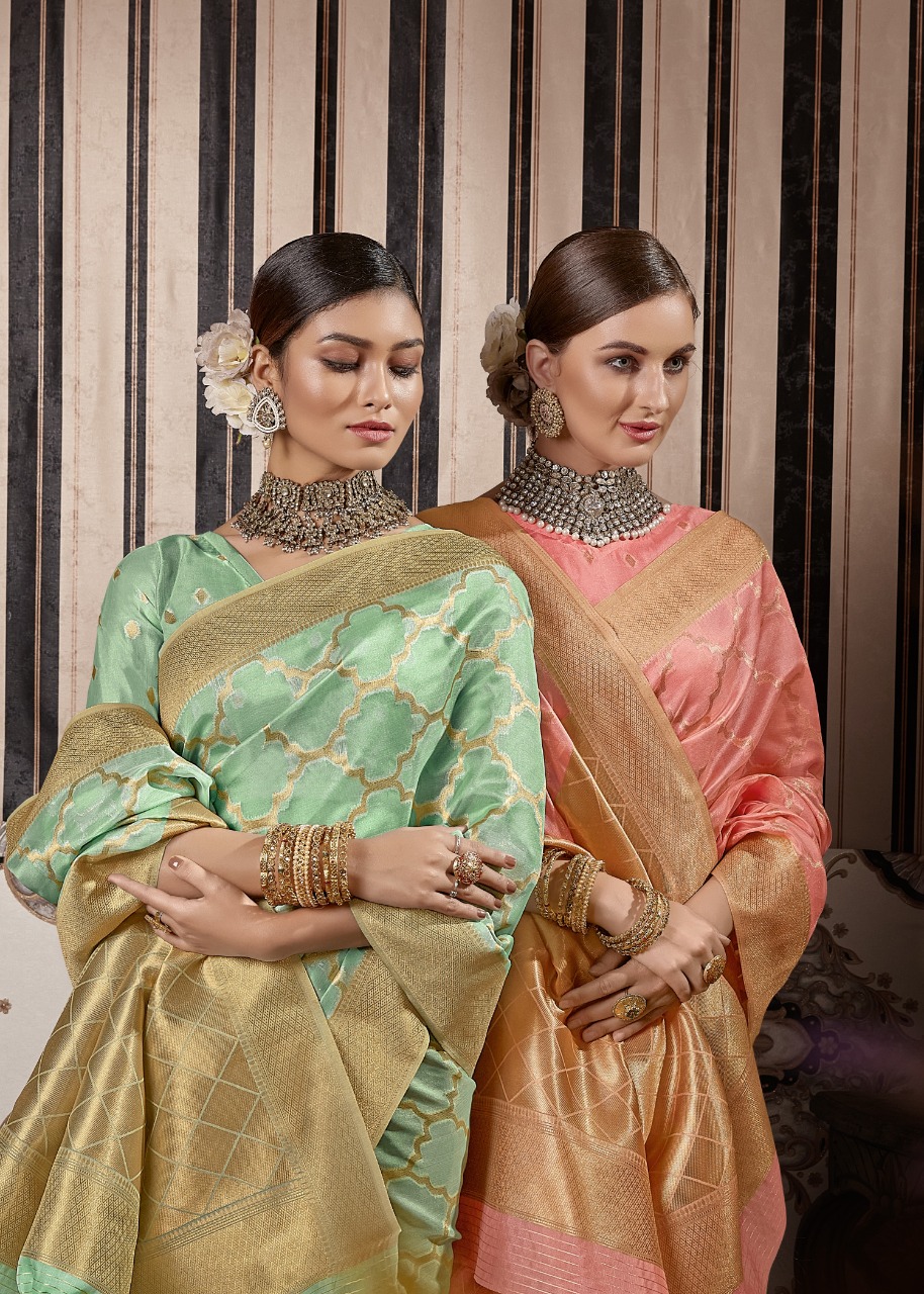 shakunt weaves rolex organza gorgeous look saree catalog