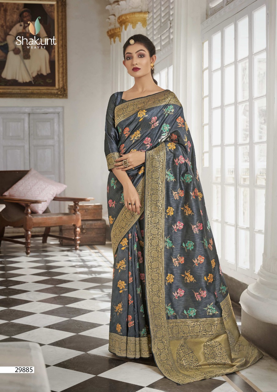 shakunt weaves sks fancy 1017 silk regal look saree catalog