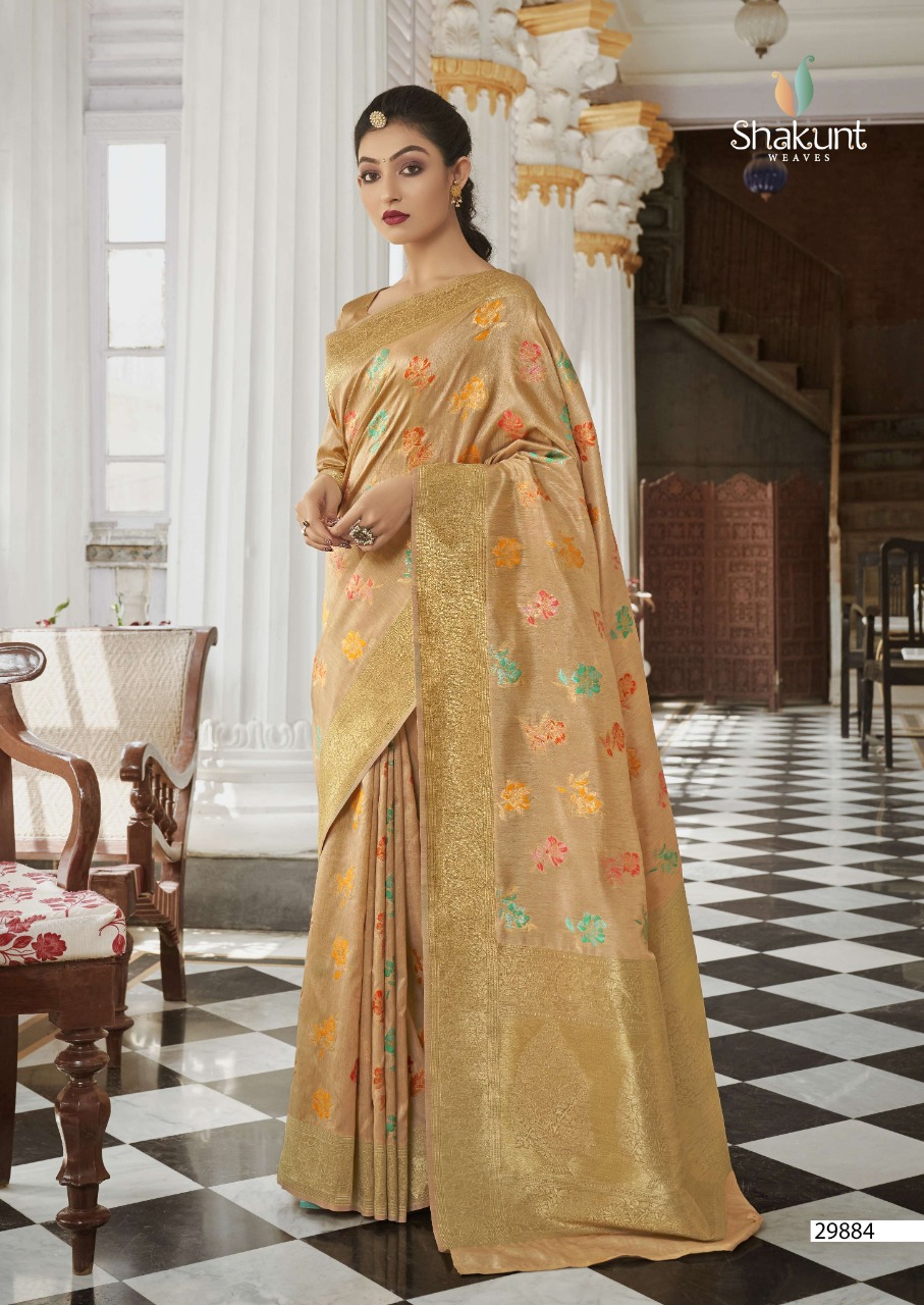 shakunt weaves sks fancy 1017 silk regal look saree catalog