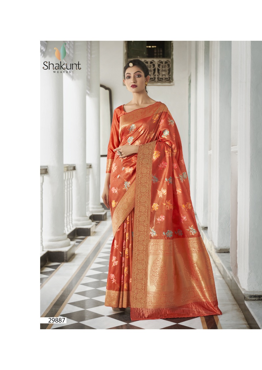 shakunt weaves sks fancy 1017 silk regal look saree catalog