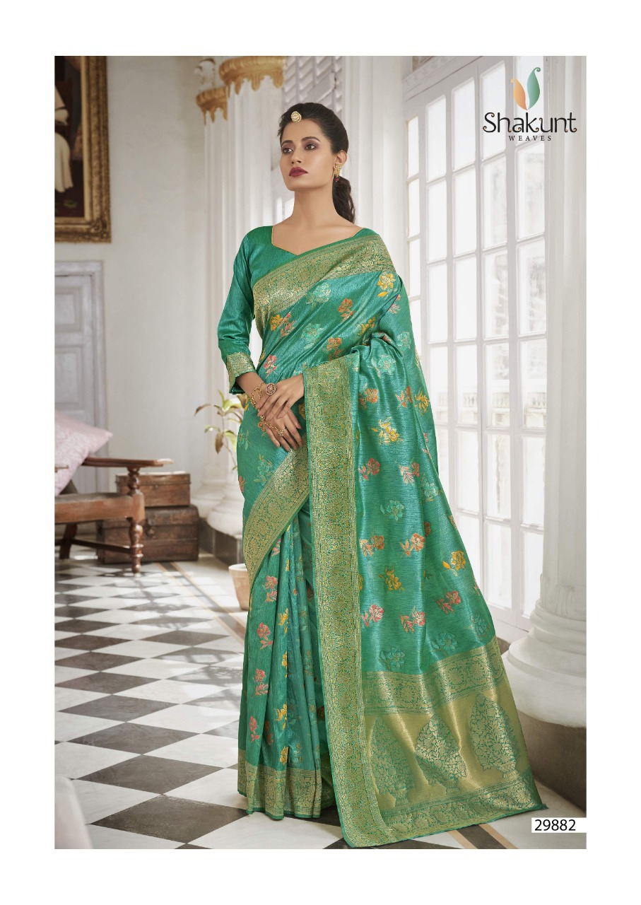 shakunt weaves sks fancy 1017 silk regal look saree catalog