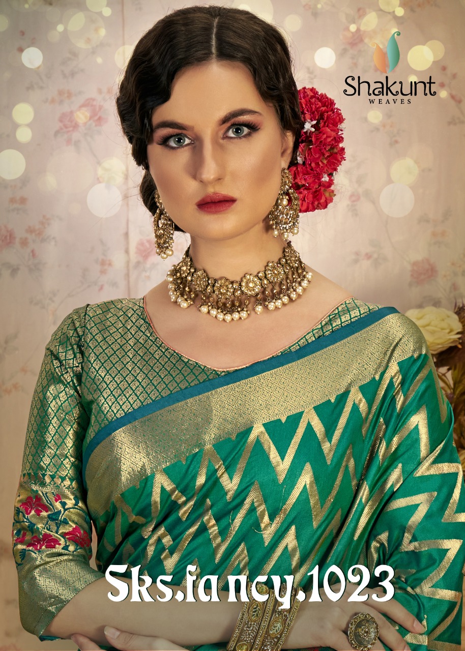 shakunt weaves sks fancy 1023 silk gorgeous  saree catalog