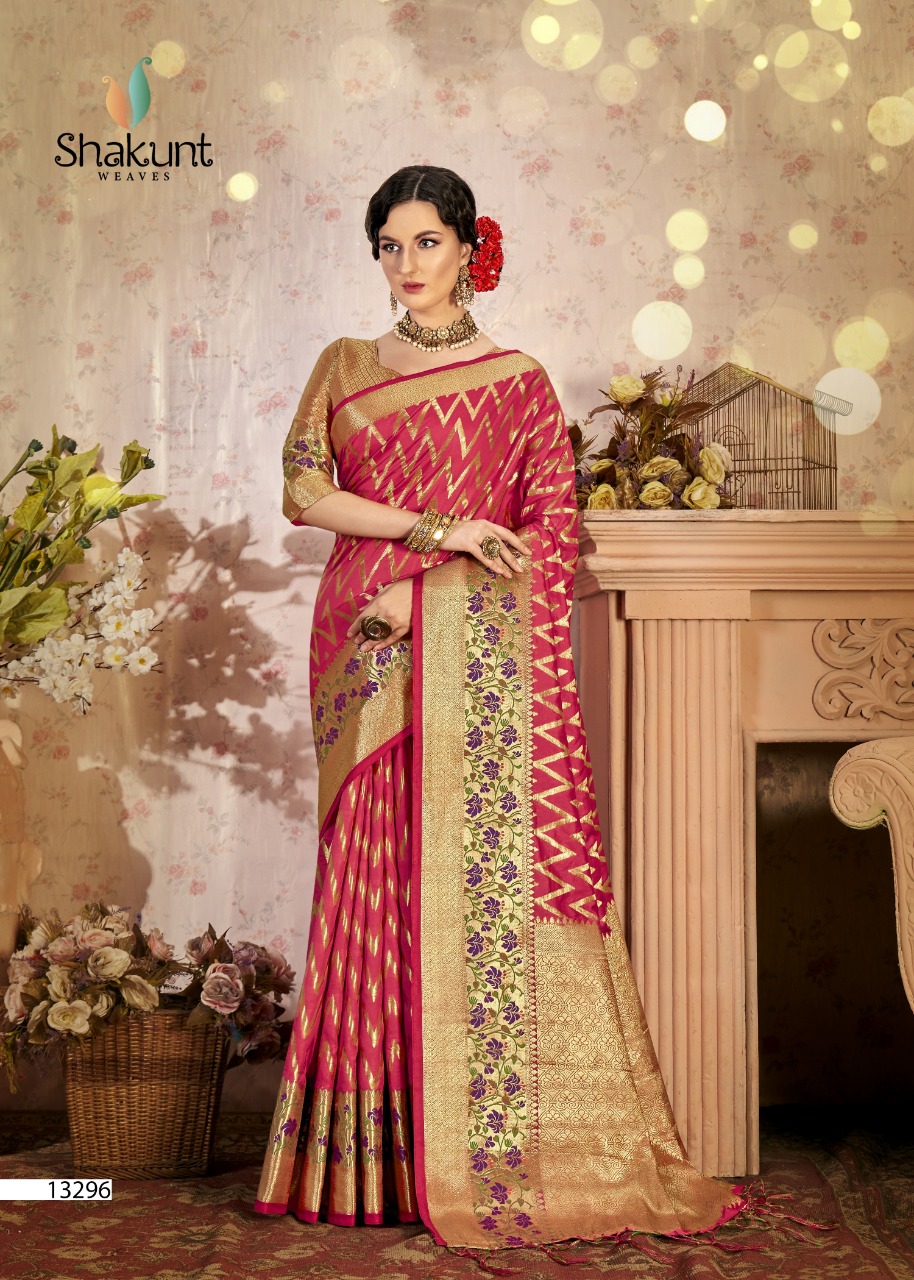 shakunt weaves sks fancy 1023 silk gorgeous  saree catalog