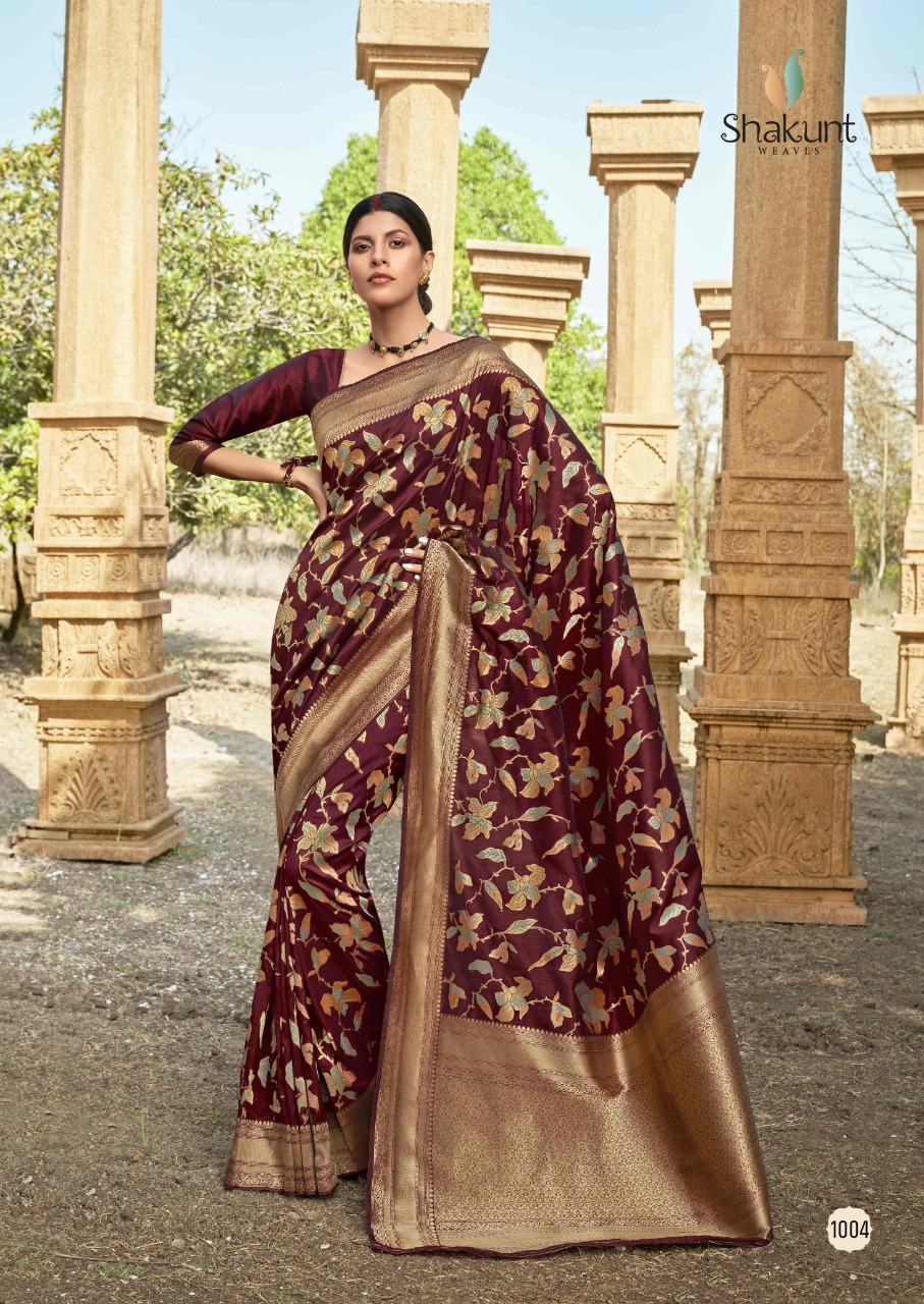 shakunt weaves sks fancy 2020 silk festive look saree catalog