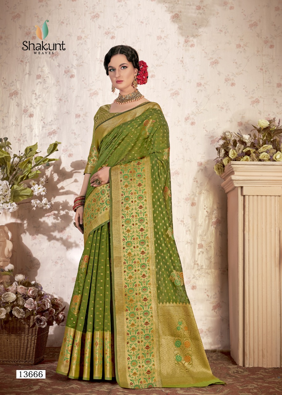 shakunt weaves sks org 525 organza decent look saree catalog