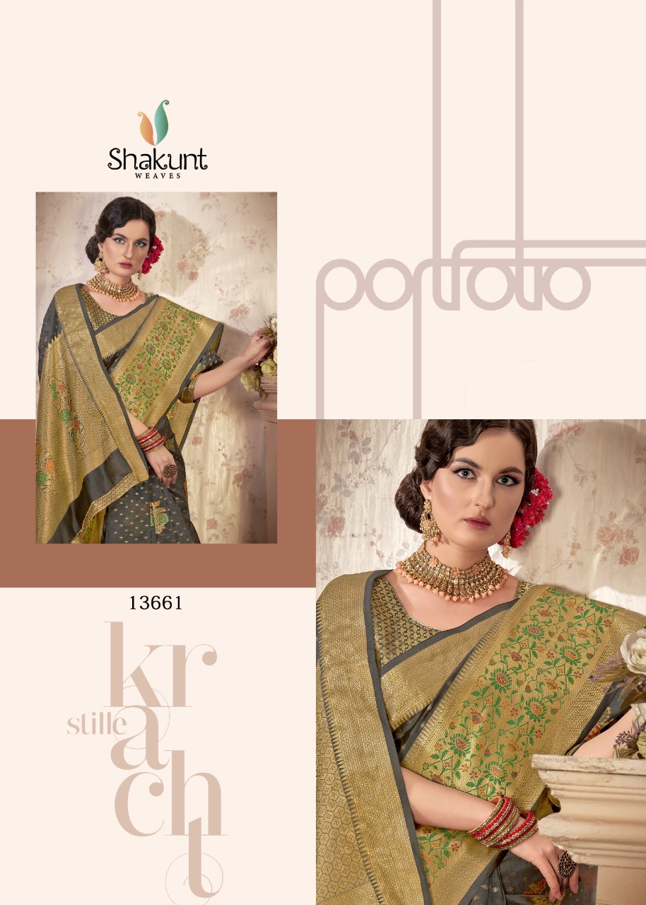 shakunt weaves sks org 525 organza decent look saree catalog