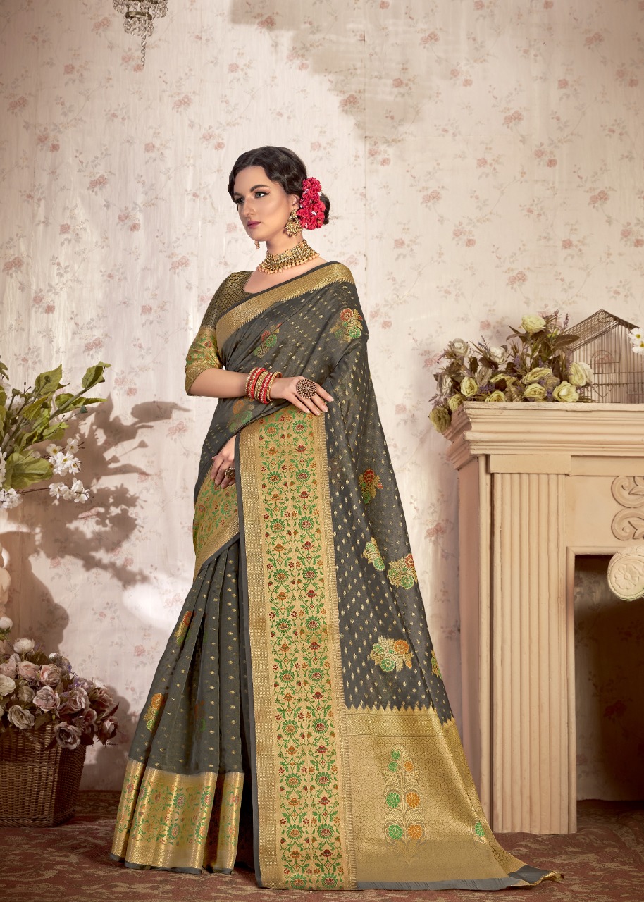 shakunt weaves sks org 525 organza decent look saree catalog