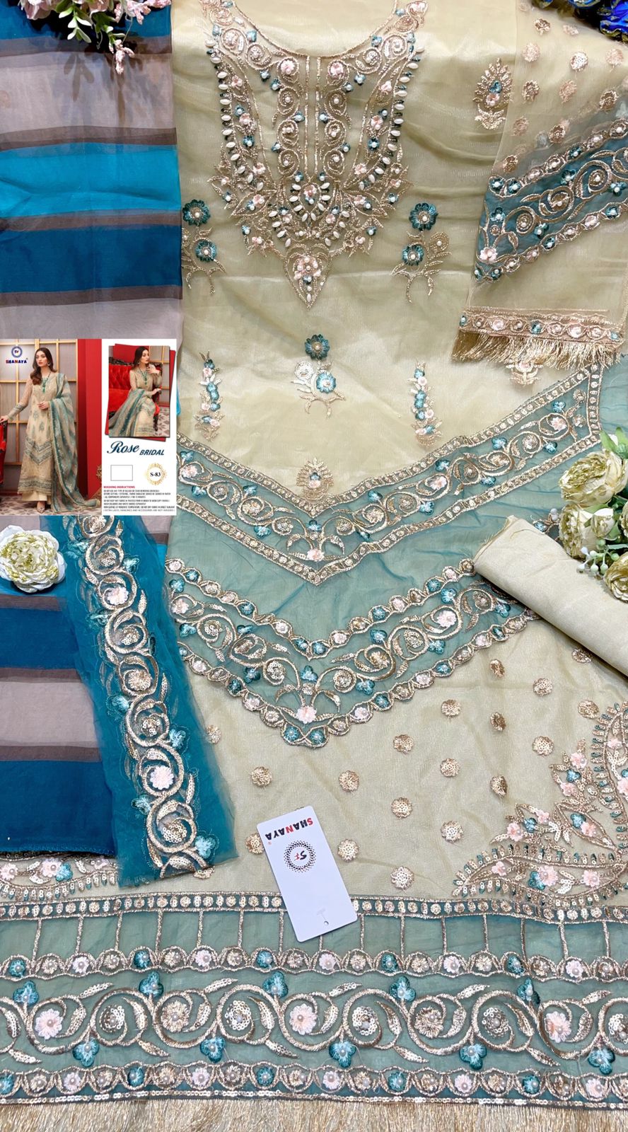 shanaya rose bridel s 83 heavy butterfly net gorgeous look salwar suit single