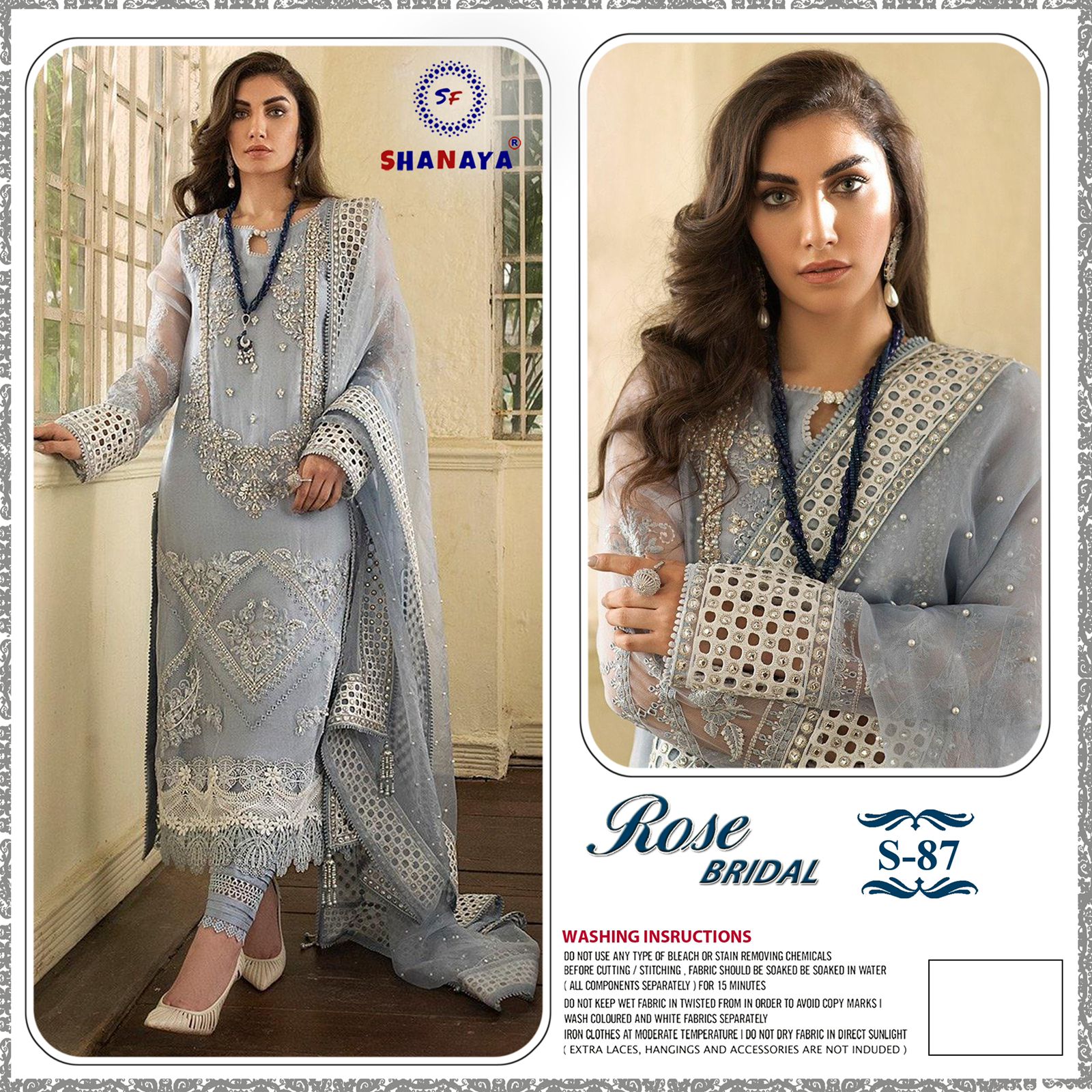 shanaya rose bridel s 87 georgette gorgeous look salwar suit single