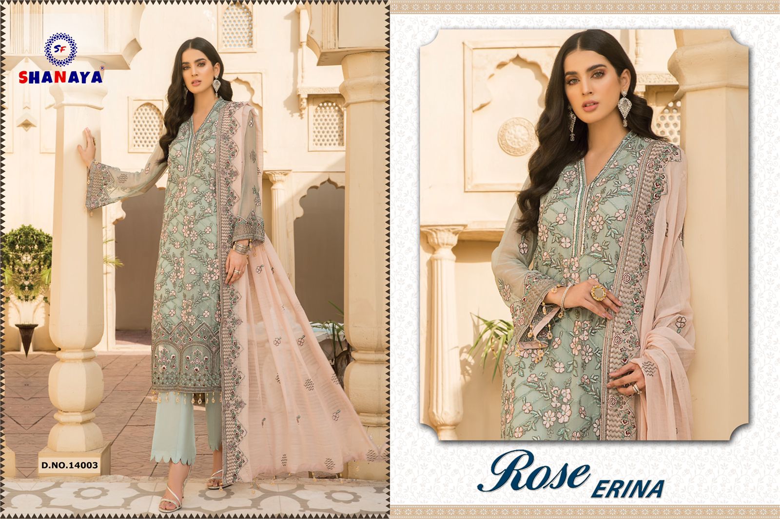 shanaya rose erina georgette gorgeous look salwar suit catalog