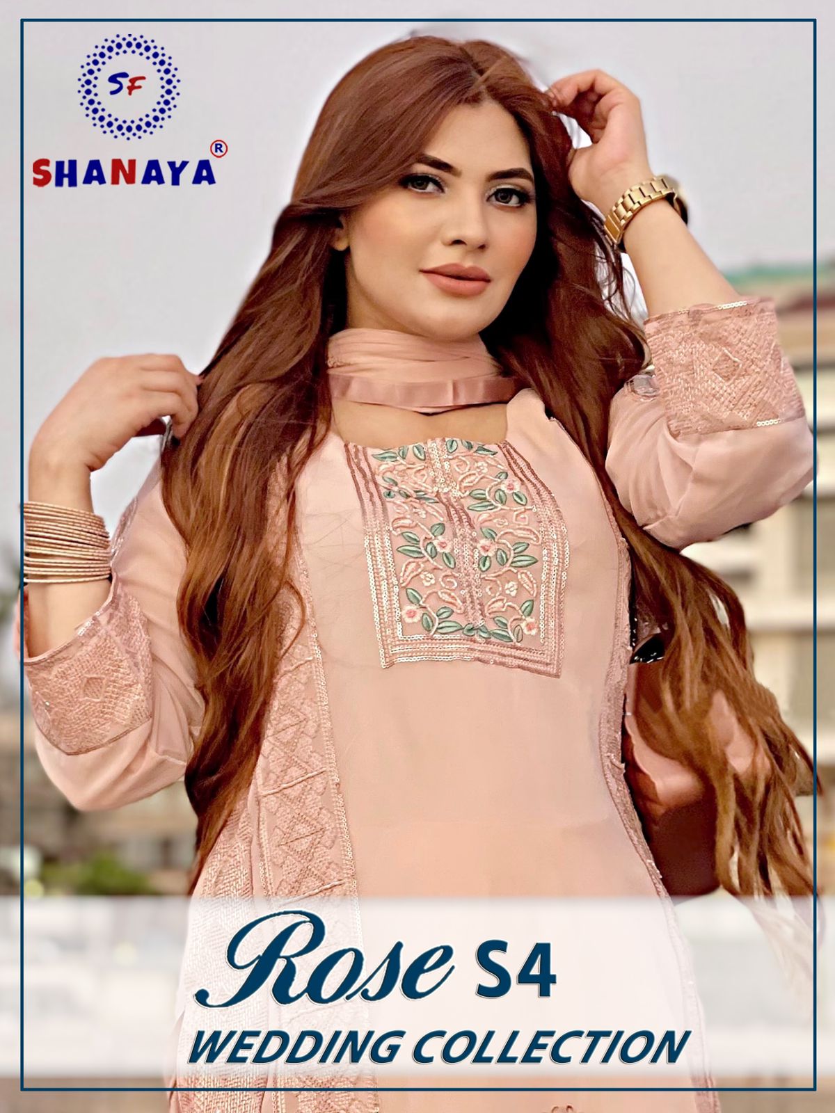 shanaya rose s4 wedding collection georgette gorgeous look salwar suit catalog