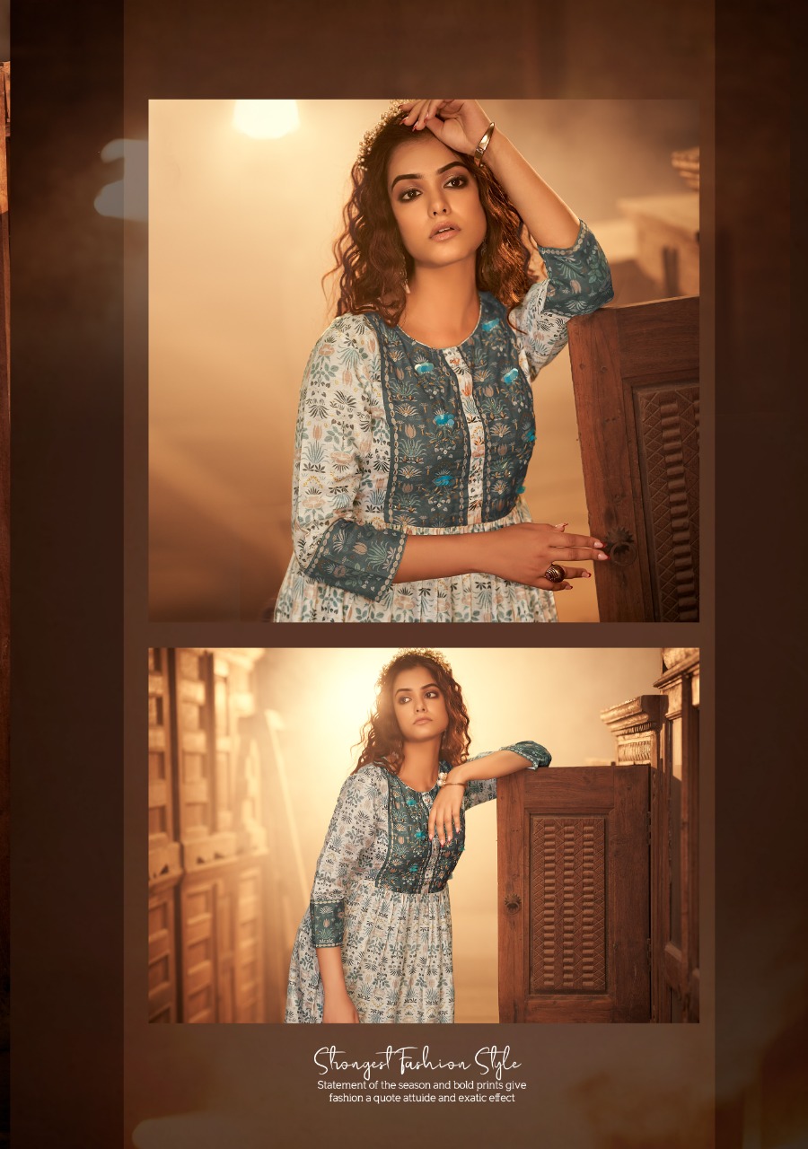 shichi noor coollection muslin stylish look indo western catalog