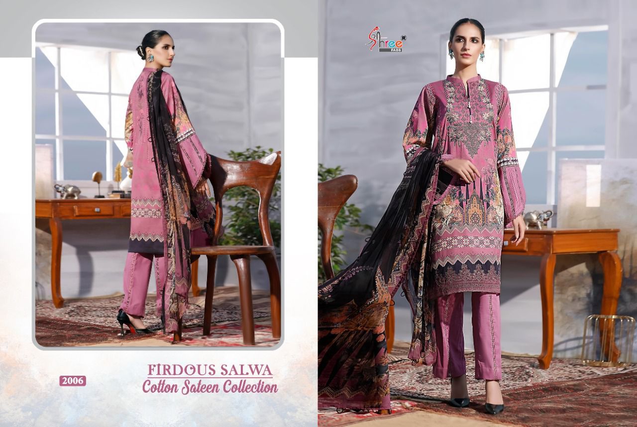 shree fab firdous salwa cotton sateen collection cotton decent look salwar suit cotton dupatta catalog