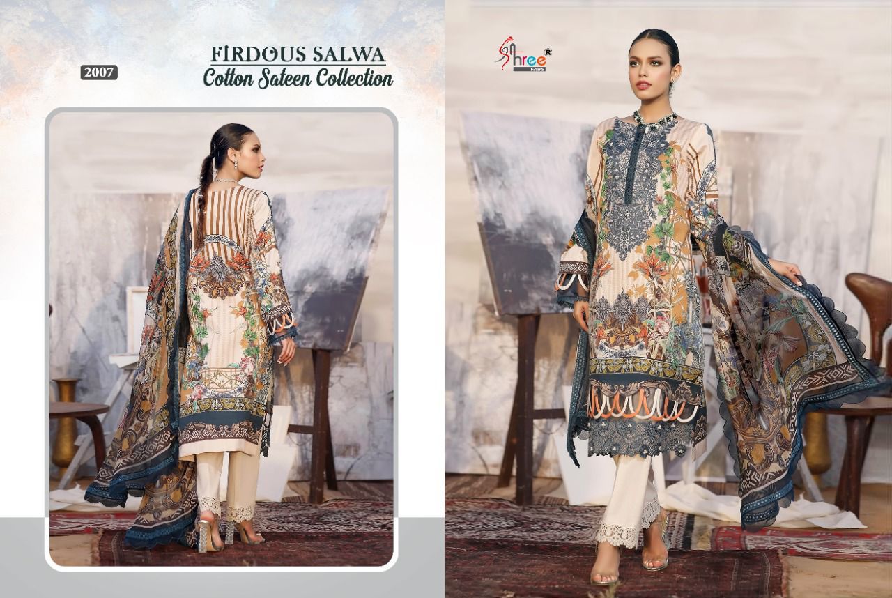 shree fab firdous salwa cotton sateen collection cotton decent look salwar suit cotton dupatta catalog