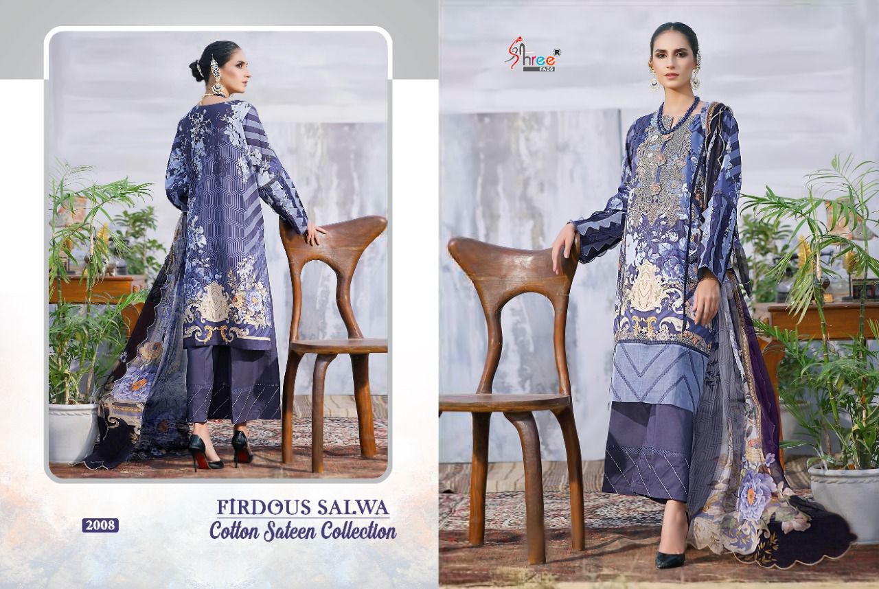 shree fab firdous salwa cotton sateen collection cotton decent look salwar suit cotton dupatta catalog