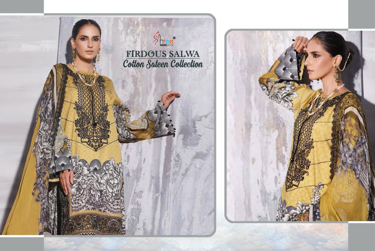 shree fab firdous salwa cotton sateen collection cotton decent look salwar suit cotton dupatta catalog