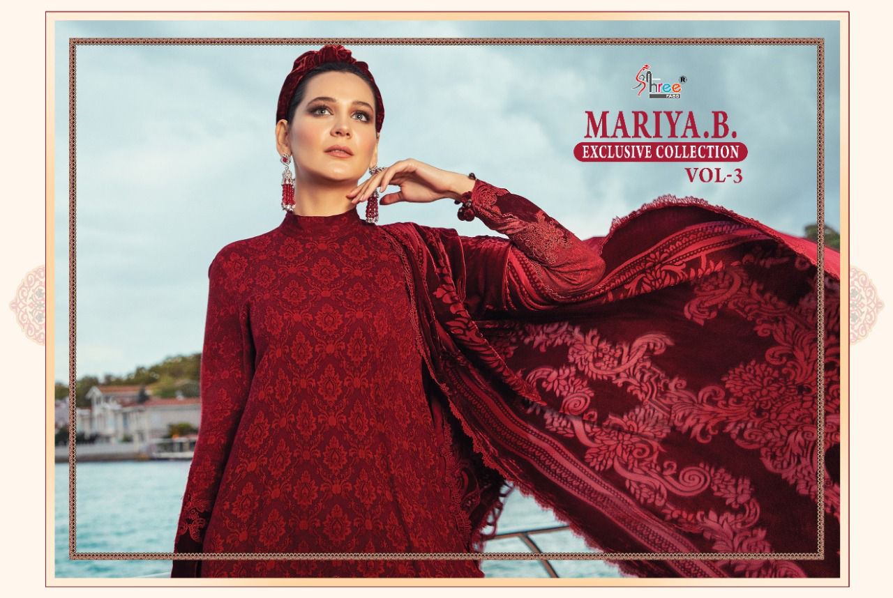 shree fab mariya b exclusive collection vol 3 cotton elegant look salwar suit cotton dupatta catalog