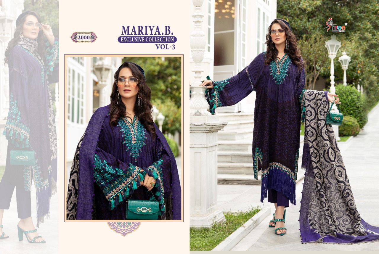 shree fab mariya b exclusive collection vol 3 cotton elegant look salwar suit cotton dupatta catalog