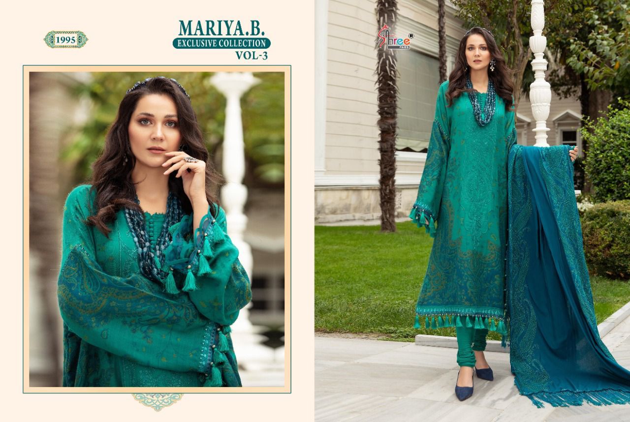 shree fab mariya b exclusive collection vol 3 cotton elegant look salwar suit cotton dupatta catalog