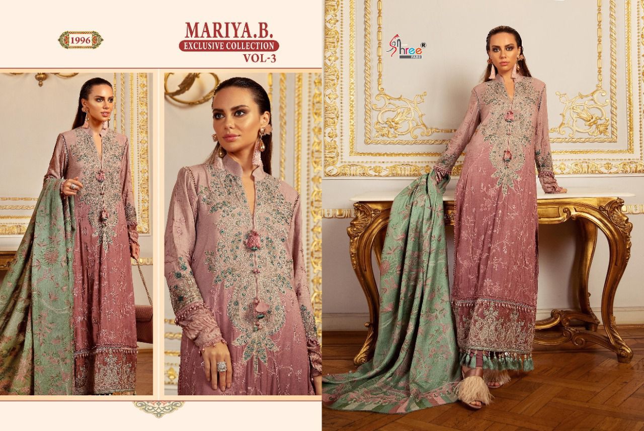 shree fab mariya b exclusive collection vol 3 cotton elegant look salwar suit cotton dupatta catalog