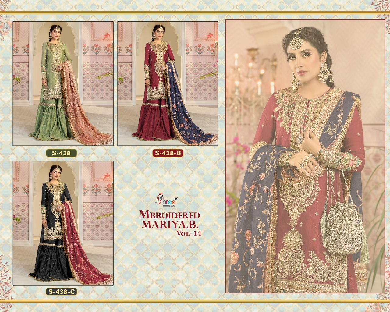 shree fab s 438 Mariya b vol 14 innovative style salwar suit catalog