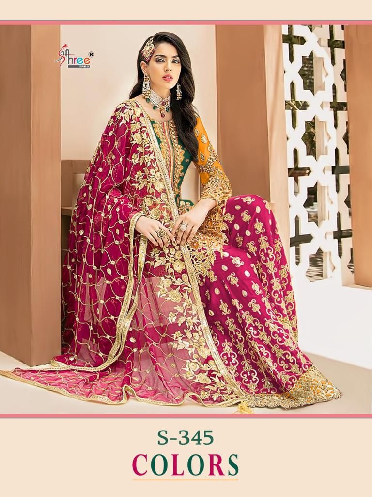 shree fab shree fab s 345 net astonishing style salwar suit catalog