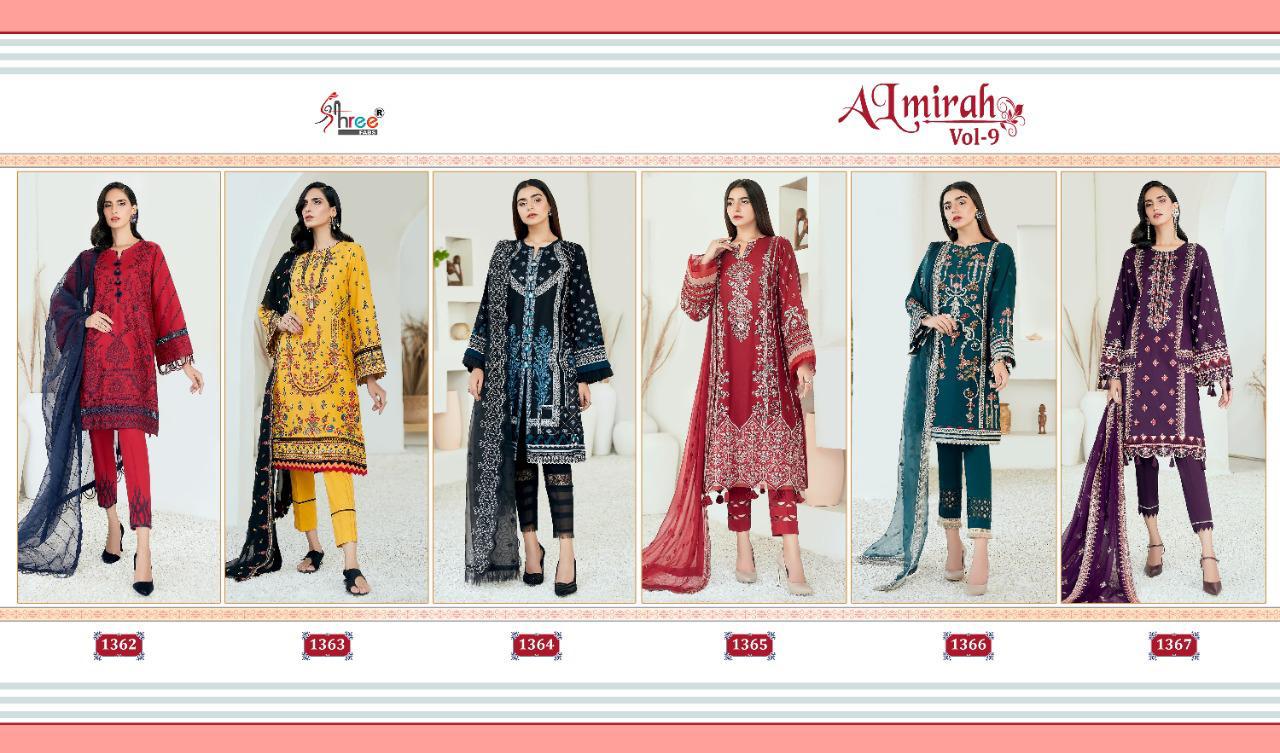 Shree Fabs Almirah Vol 9 Embroidered Pakistani Dress Material Collection