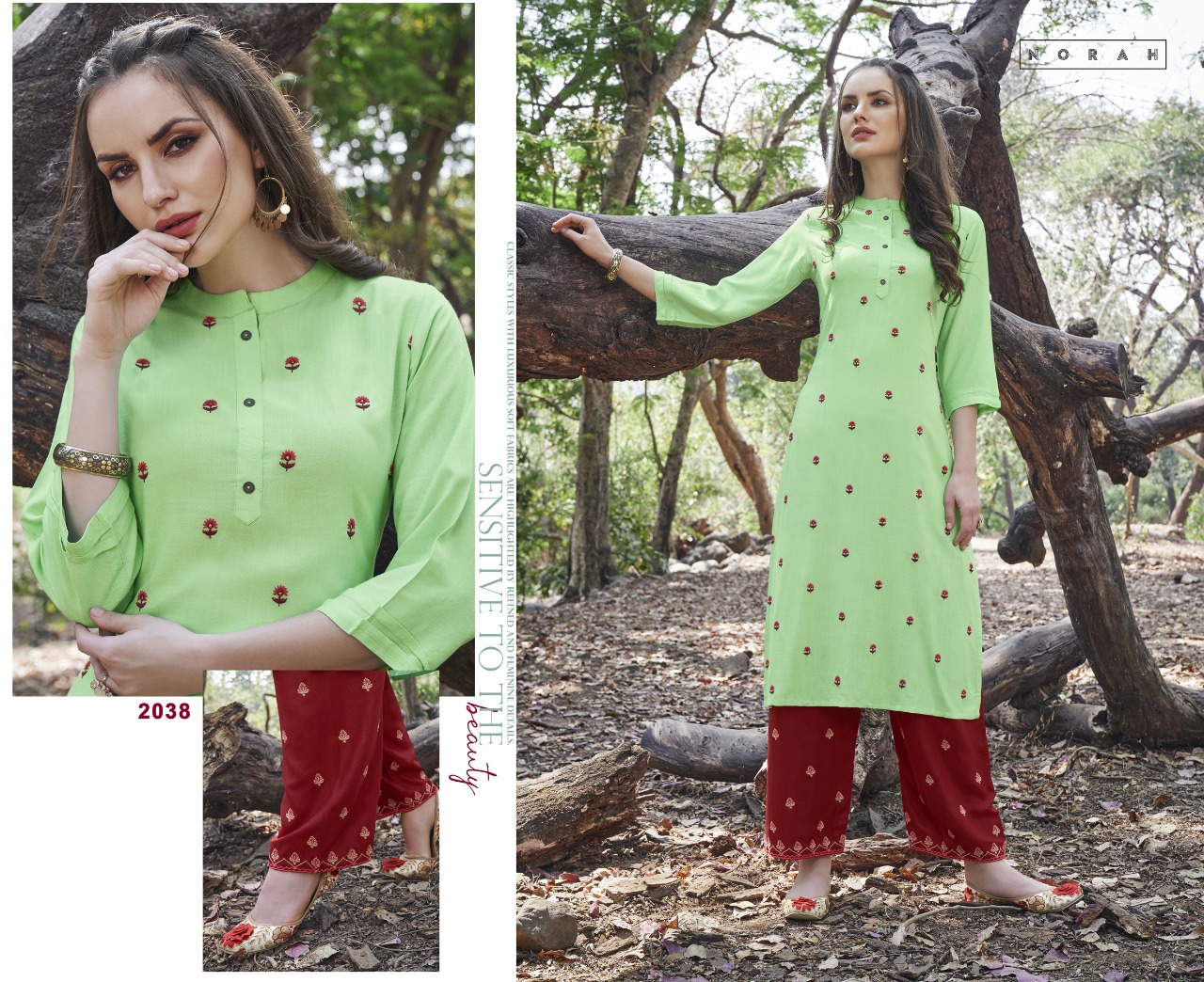 tunic house nirvi rayon elegant kurti with plazo catalog