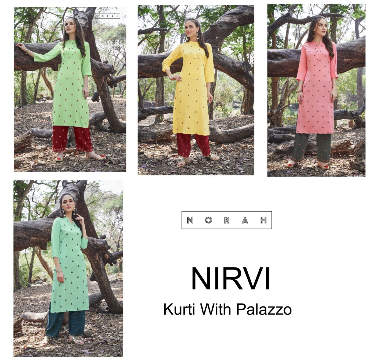 tunic house nirvi rayon elegant kurti with plazo catalog