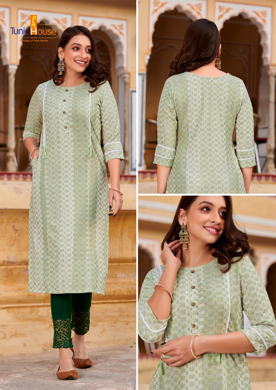 tunic house super star  viscouse new and modern style kurti size set