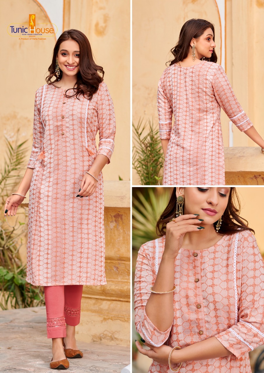 tunic house super star  viscouse new and modern style kurti size set