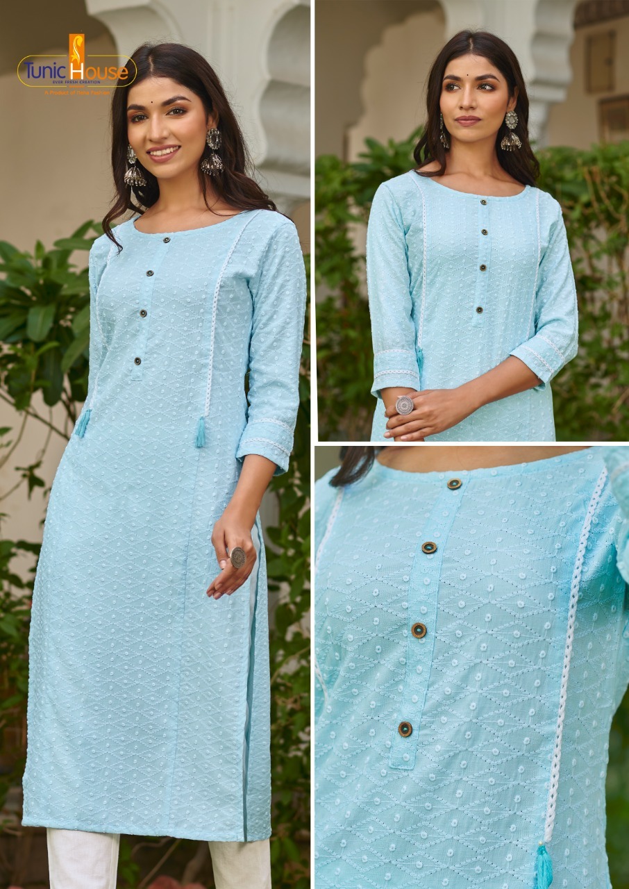 tunic house super star  viscouse new and modern style kurti size set