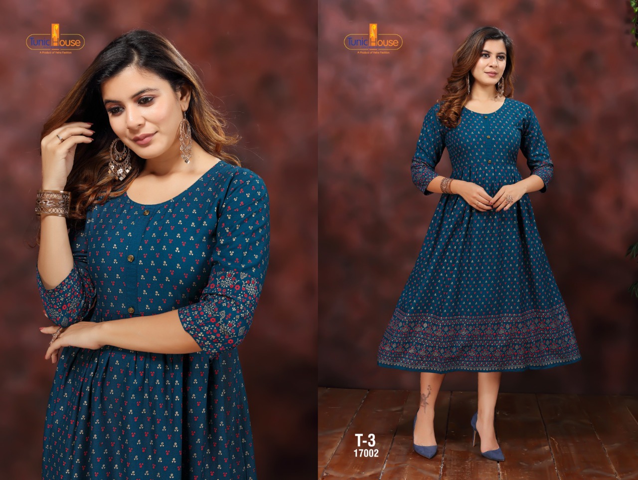 tunic house T 3 rayon classic trendy look kurti catalog