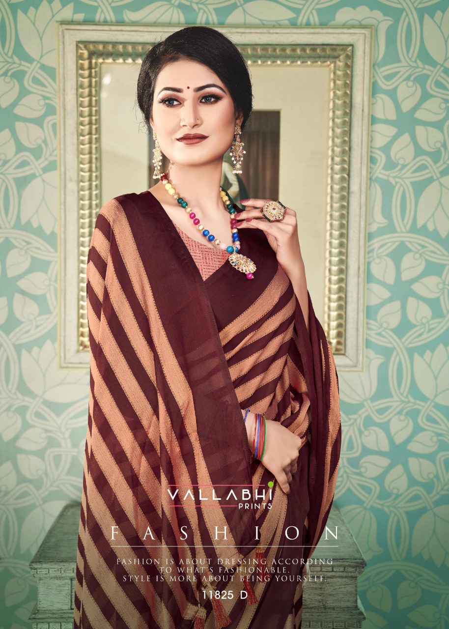 vallabhi print firangi 11825 chiffon print catchy look saree catalog