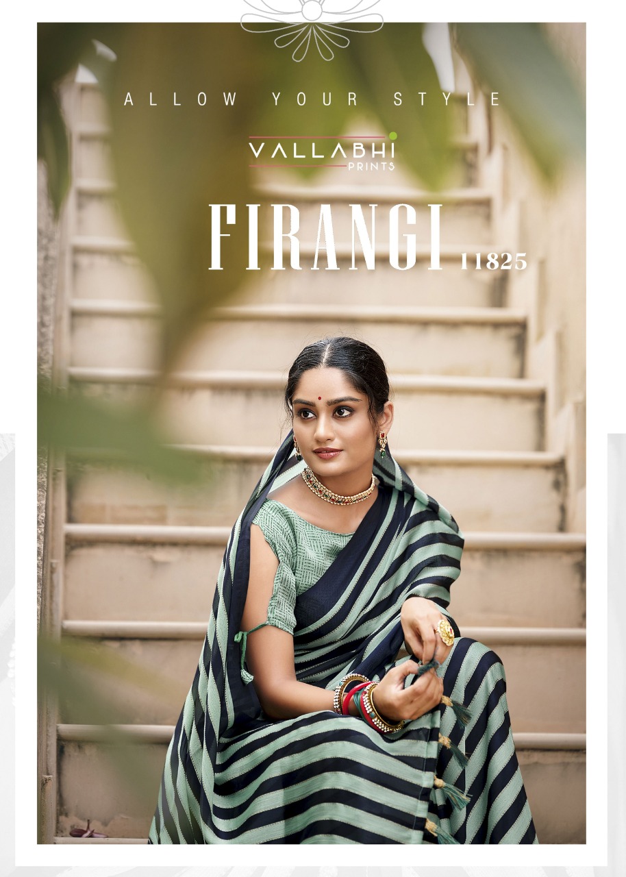 vallabhi print firangi 11825 chiffon print catchy look saree catalog