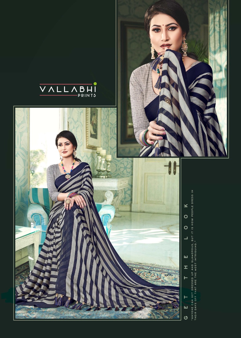 vallabhi print firangi 11825 chiffon print catchy look saree catalog