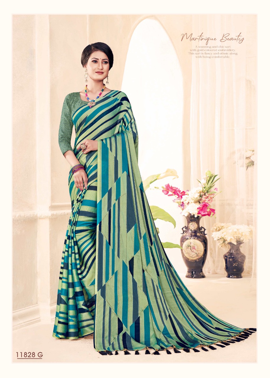 vallabhi print firangi 11828 chiffon print astonishing saree catalog