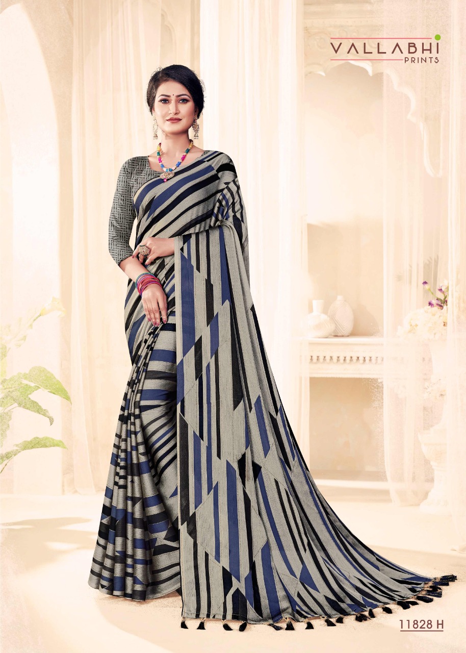 vallabhi print firangi 11828 chiffon print astonishing saree catalog